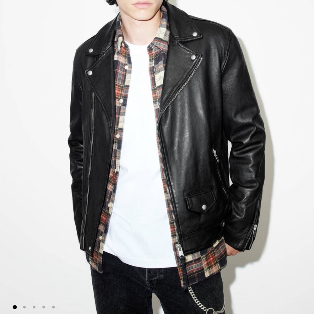 All Saints Milo leather jacket size M